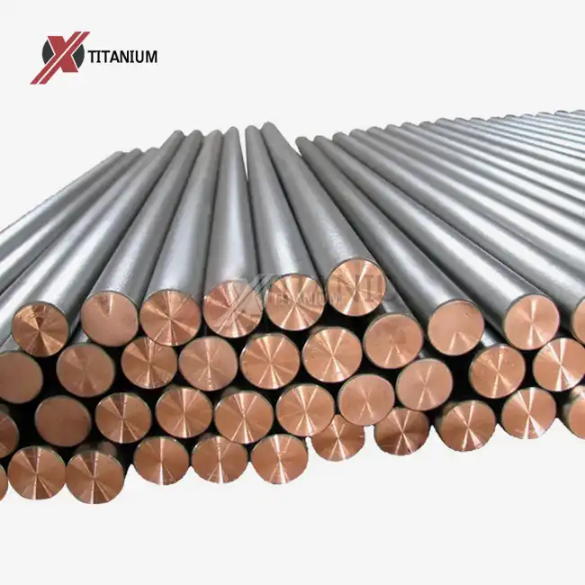 titanium clad copper bar