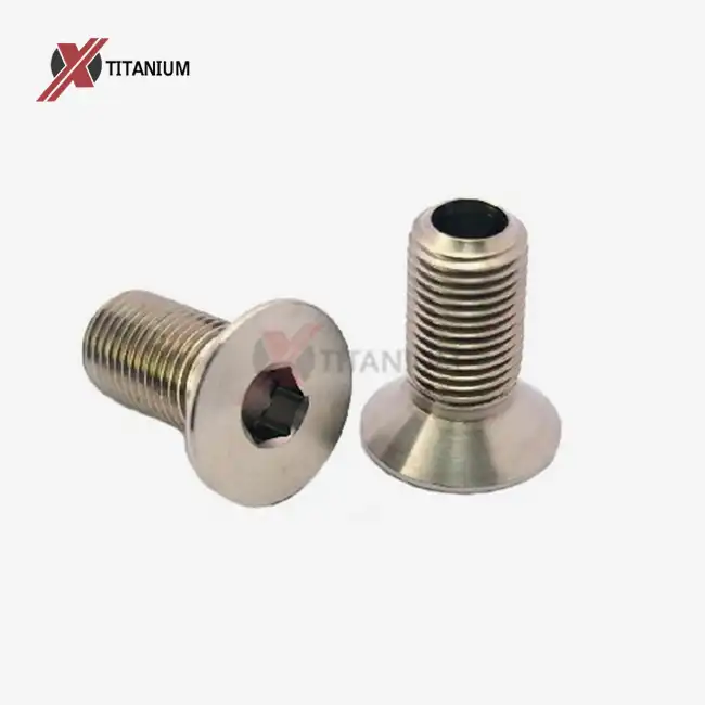 টাইটানিয়াম ক্র্যাঙ্ক স্পিন্ডল বোল্ট M10x1.0 ফাঁপা
